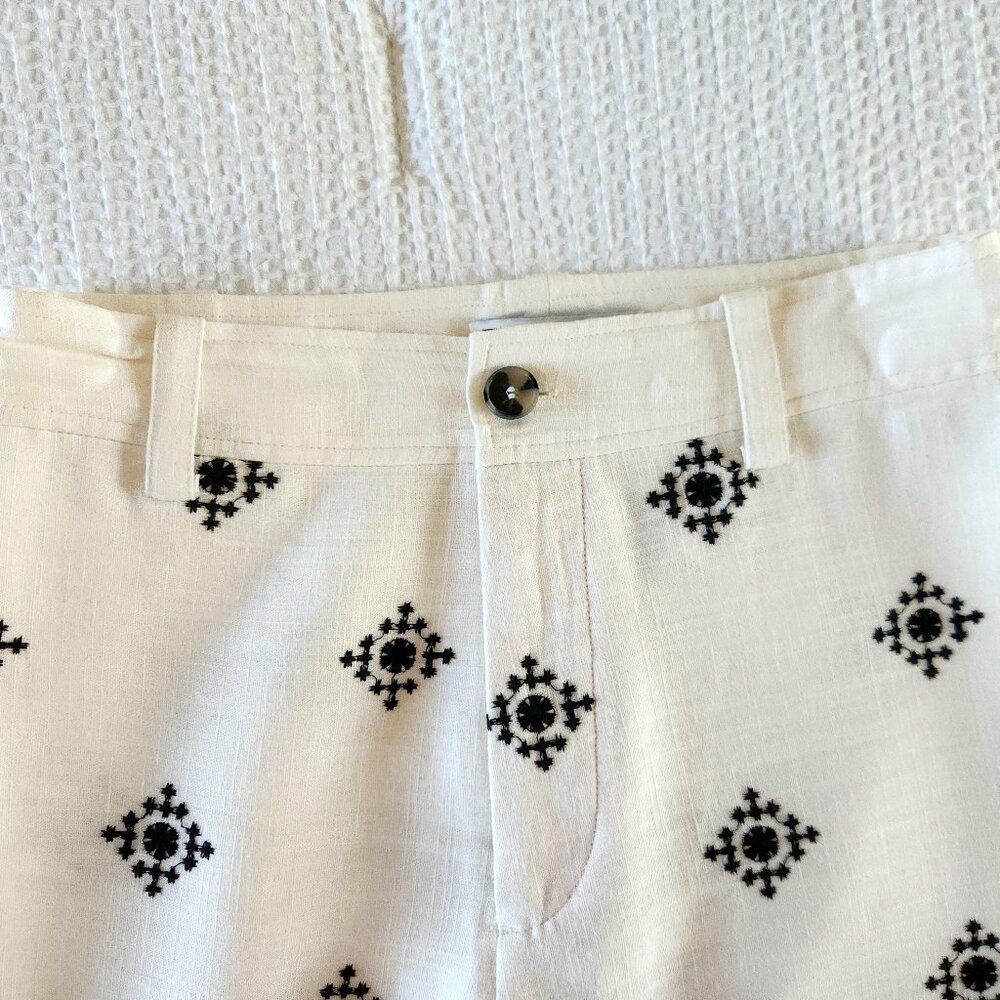 Zara Black and Cream Pants ~ XS